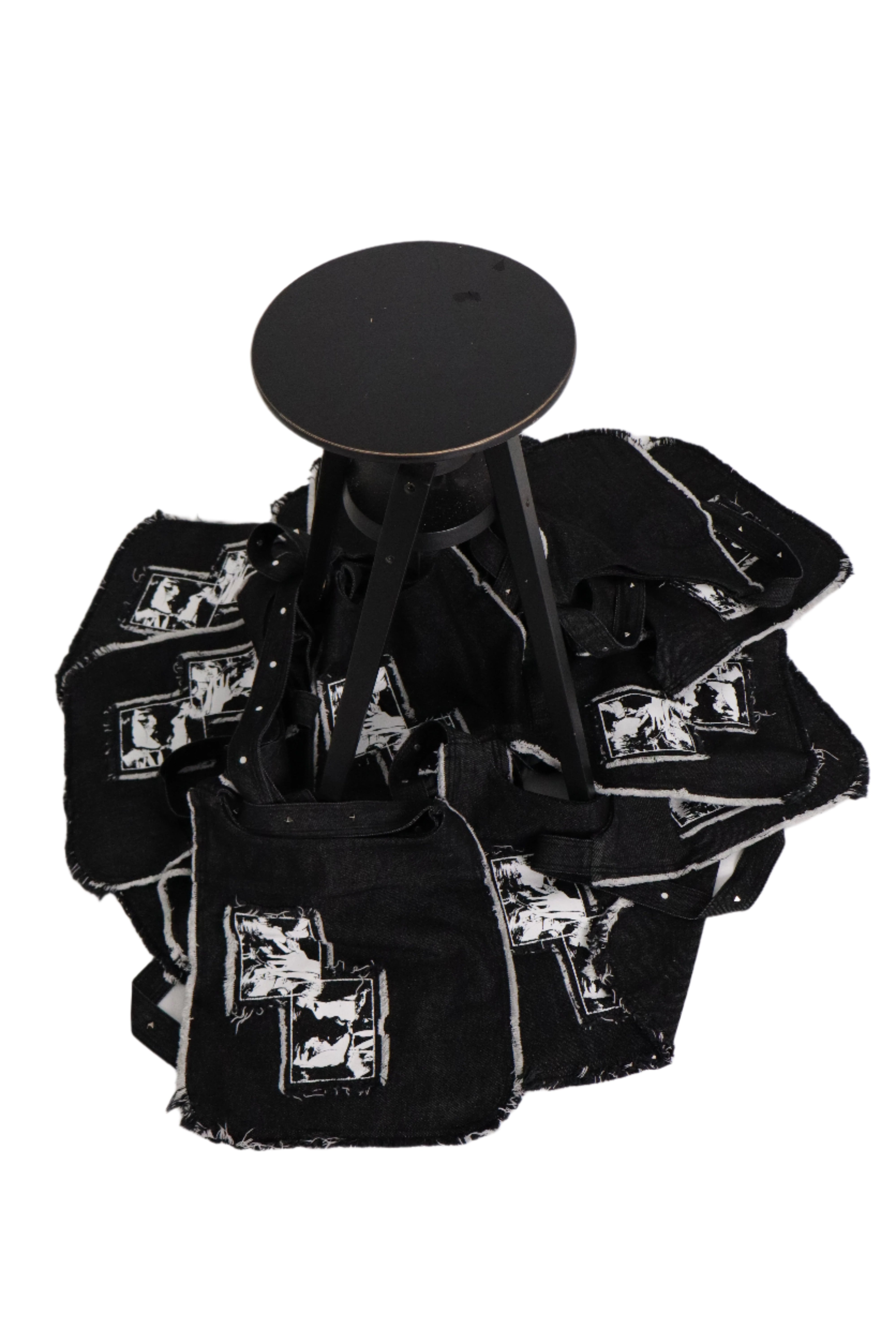 *AGL Black Denim Tote Bag